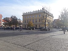 Market square in Ostrów Wielkopolski, Poland