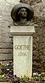 Goethe's Herma in the courtyard of the Scaliger Castle in Malcesine, a place he visited in 1786, during his Italian journey.