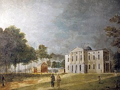 Watercolor by Jacob Marling depicting renovated state house, 1825[15]