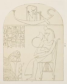 Funerary stele of Piankh, drawn by Auguste Mariette.