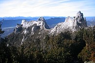 Summits of the Corbières Massif, the only foothill of the Pyrenees on their northern side