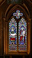 Moses and Melchizedek; Stained glass window, St Peter's chapel