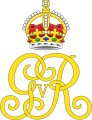 Royal cypher of King George V, using the Tudor Crown