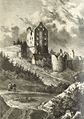Lithography of the castle ruin of the noble family of Zimmern