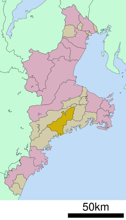 Location of Taiki in Mie Prefecture