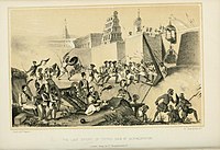 The Last Effort of Tippoo Saib at Seringapatam by B. Clayton, 1840[14]