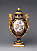 French vase with cover (vase des âges); 1788; soft-paste porcelain; height: 49.5 cm; Metropolitan Museum of Art
