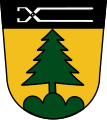 Gemeinde Altenthann Unter schwarzem Schildhaupt, darin eine silberne Zange, in Gold auf grünem Dreiberg eine grüne Tanne.