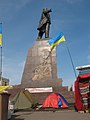A pro-Ukrainian gathering on Freedom Square, in Kharkiv