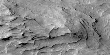 Close view of mound with layers, as seen by HiRISE under HiWish program. Note: this is an enlargement from a previous image.