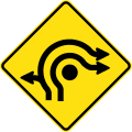 (MR-WDAD-8) Roundabout Directional Lanes (used in Western Australia)