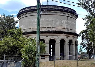 The pillars of Bankstown Reservoir (Sydney, Australia)