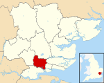 Basildon shown within Essex
