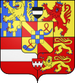 The coat of arms used by William the Silent after 1582, Frederick Henry, William II, and William III as Prince of Orange[36]