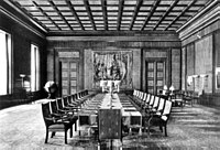 The New Reich Chancellery's Reich government chamber (cabinet room) in 1939