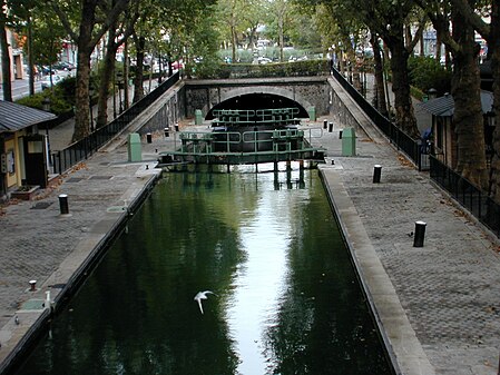 Canal St. Martin at Square Frédérick-Lemaître