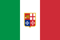 The civil ensign of Italy, a charged vertical triband.