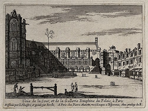 Sainte-Chapelle and Grande-Salle, by Israel Silvestre, mid-17th century