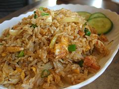 Khao phat pu, Thai fried rice with crab meat