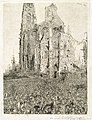 Die Kathedrale (1886), Radierung, 24,0 × 17,8 cm, Museum für Schöne Künste, Gent (WVZ D 105)