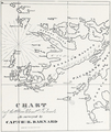 States Bay, States Harbour, Canton Harbour and Swan Island (present Chatham Harbour, States Cove, Gull Harbour and Weddell Island) on a pre 1829 Falklands map by Charles Barnard
