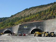 Ostportale für den Tunnelvortrieb des Jagdbergtunnels bei Jena-Göschwitz (2008)