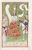 Burning of Jan Hus at the Council of Constance, Jena Codex, 15th century