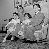 King Talal's children. From left to right: Prince Hassan, Prince Hussein, Princess Basma and Prince Muhammad