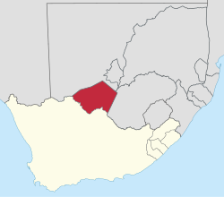 Location of Griqualand West within the Cape Colony