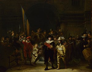 Kopie der Nachtwache von Rembrandt (Gerrit Lundens)