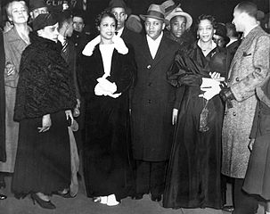 Rose McClendon, co-director of the Negro Theatre Unit, second from right