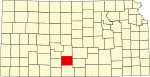 State map highlighting Pratt County