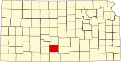 Karte von Pratt County innerhalb von Kansas