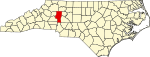 State map highlighting Iredell County