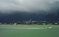 Image 32Typical summer afternoon shower from the Everglades traveling eastward over Downtown Miami (from Geography of Florida)