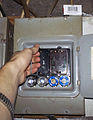 An older fuse box of the type used in North America