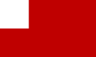 A variant red ensign commonly used in the Massachusetts Bay Colony. Saint George's Cross was removed for religious reasons. In use primarily from 1634–1686.[16]