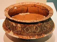 Painted Pottery Pot Early Dawenkou Culture (c. 4,400—3,600 BCE) Excavated from Wangyin Site, Yanzhou, Shandong. Capital Museum, Beijing.