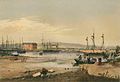 Image 28George French Angas, Port Adelaide in 1846, 10 years after settlement. (from Transport in South Australia)