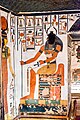 Painting of Khepri in QV66, the entrance to the tomb of Nefertari.