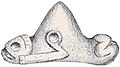 Three-pointed stone which was in the private collection of Mr. Yunghannis of Bayamón, in the late 19th century[12]