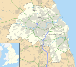 map of County Durham showing church location