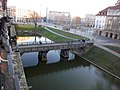 Die Wallgrabenbrücke 2020, gesehen vom Zwinger