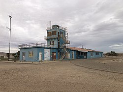 The abandoned Alexander Bay Airport Terminal.