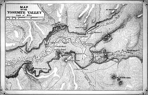 A map of Yosemite Valley, 1879
