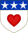 Coat of arms of Clan Douglas from 1330, with the Heart of King Robert the Bruce