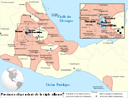 Tlaxcala was surrounded by the Aztec Empire in 1519.