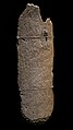 Ein aus einer Rentier-Rippe gefertigter Fellauslöser, ein typisches Werkzeug aus dem Gravettien, etwa 25.000 bis 28.000 Jahre alt, gleichfalls aus der Brillenhöhle