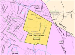 Census Bureau map of Rockleigh, New Jersey