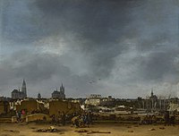 Sicht auf Delft nach der Explosion von 1654
